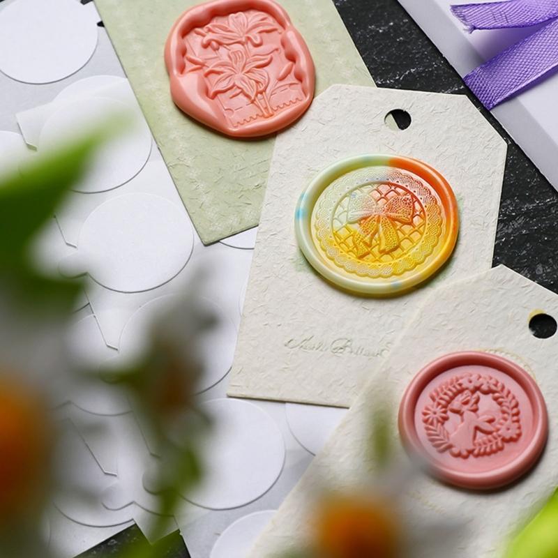 Adhesive Dots for Wax Seal Removable Backing for Wax Sealing for Wax Seal Stickers Craft Wax Sealing Stamp Making Supply