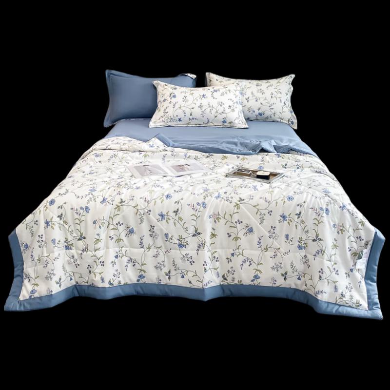

Plover Hemp-Feel Cotton Summer Quilt Set - Evening Glory