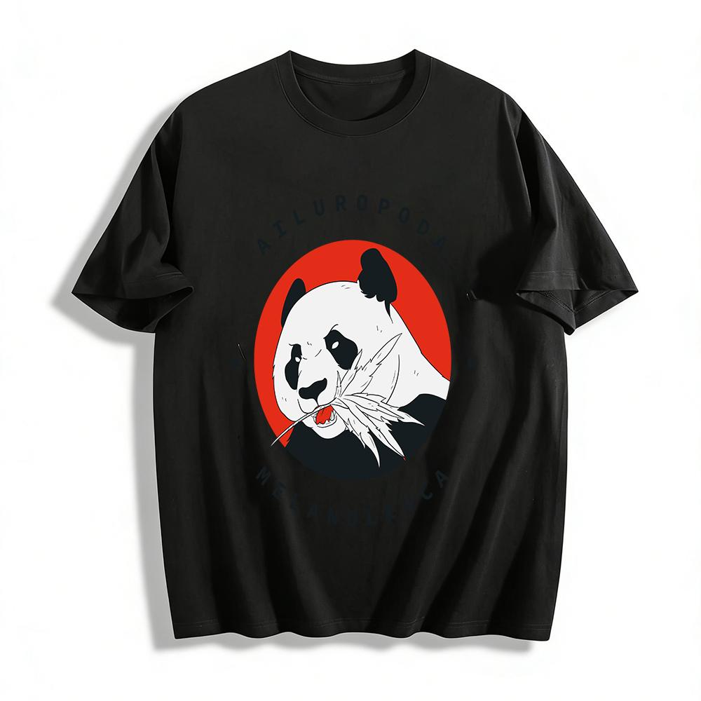 

Ailuropoda Melanoleuca Panda Bamboo Graphic Casual Tee Pure cotton T-shirt XXS