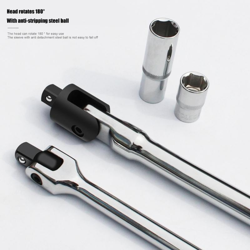 Easy to Use F Rod Socket Wrench Automotive Hand Tool High Carbon Steel Sleeve Spanner for Professional Car Repair Work