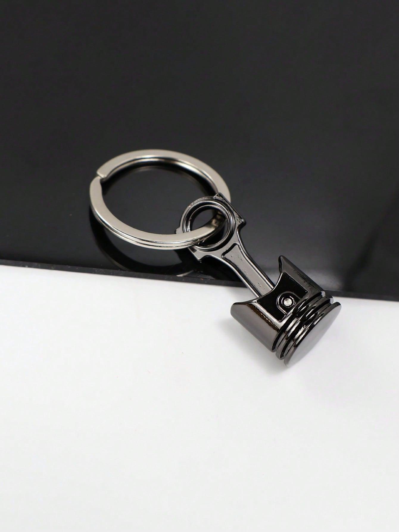 

1Pc Mini Engine Piston Keychain, 3D Metal Design, Car/Motorcycle Piston Pendant, Car Mod Enthusiasts, Universal Keychain, Small чёрный