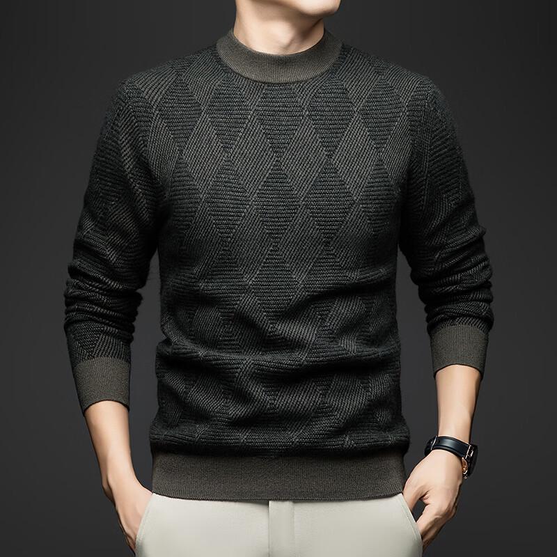 

Firstview Men s Fashion Casual 90% Merino Wool Long Sleeve Sweater L