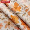 1PC Nuan Series French Vintage Orange Floral Print Blackout Curtain 100% Blackout Curtain for Bedroom Living Room Balcony Window for Home Decor
