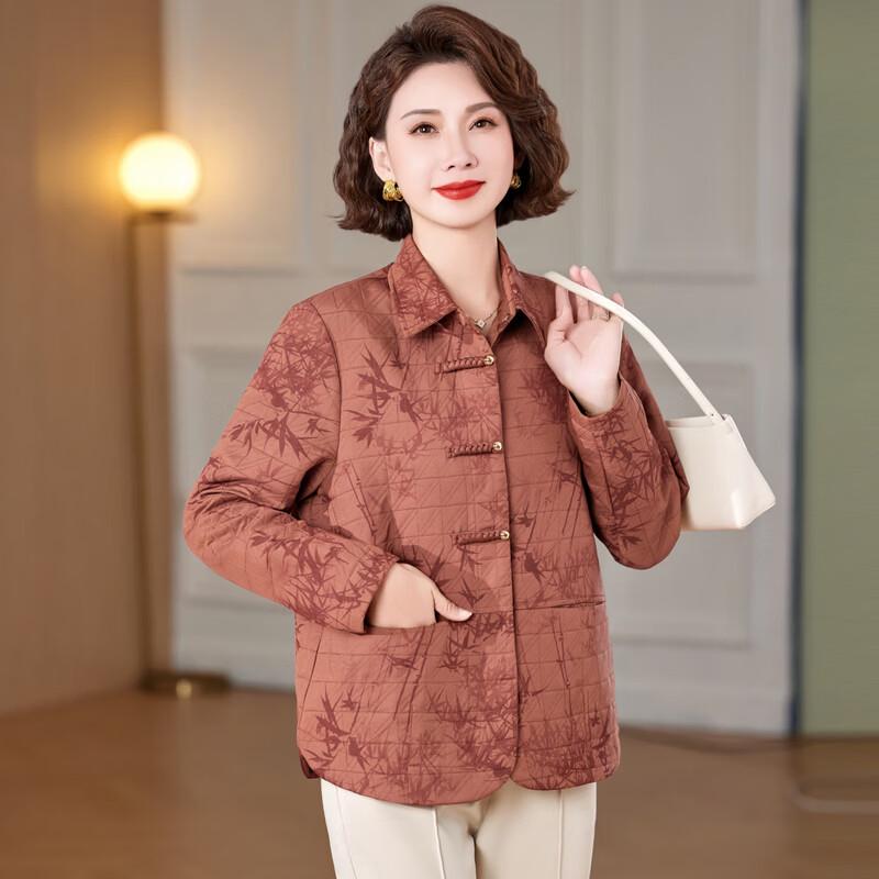 YUZHAOLIN Women's Floral Print New Chinese Style Casual Jacket