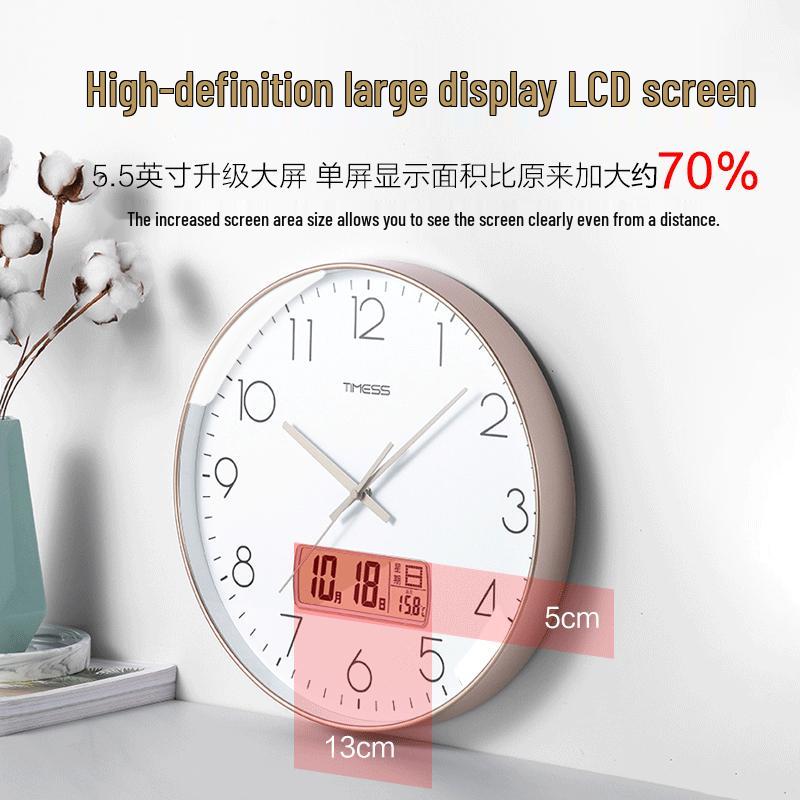 Timess 36cm Silent Radio Wave Wall Clock