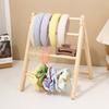 Wooden Material Hair Accessory Organizer 3-layer/4-layer Space-Saving Hair Band Holder Multi-Compartment Jewelry Organizer