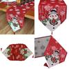 Holiday Snowman Table Cover In Cotton Linen Material For Christmas Celebration