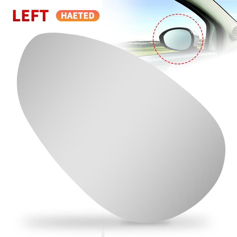 Left Right Rearview Mirror Cover Mirror Glass For Fiat Grande Punto Abarth Grande Punto Punto Evo Punto Range 500 Range White 1xLeft Mirror