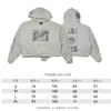 Oversized Unisex Hooded Sweatshirt With Distressed Washed Letter Print Cotton Blend Casual Top Teens Adults