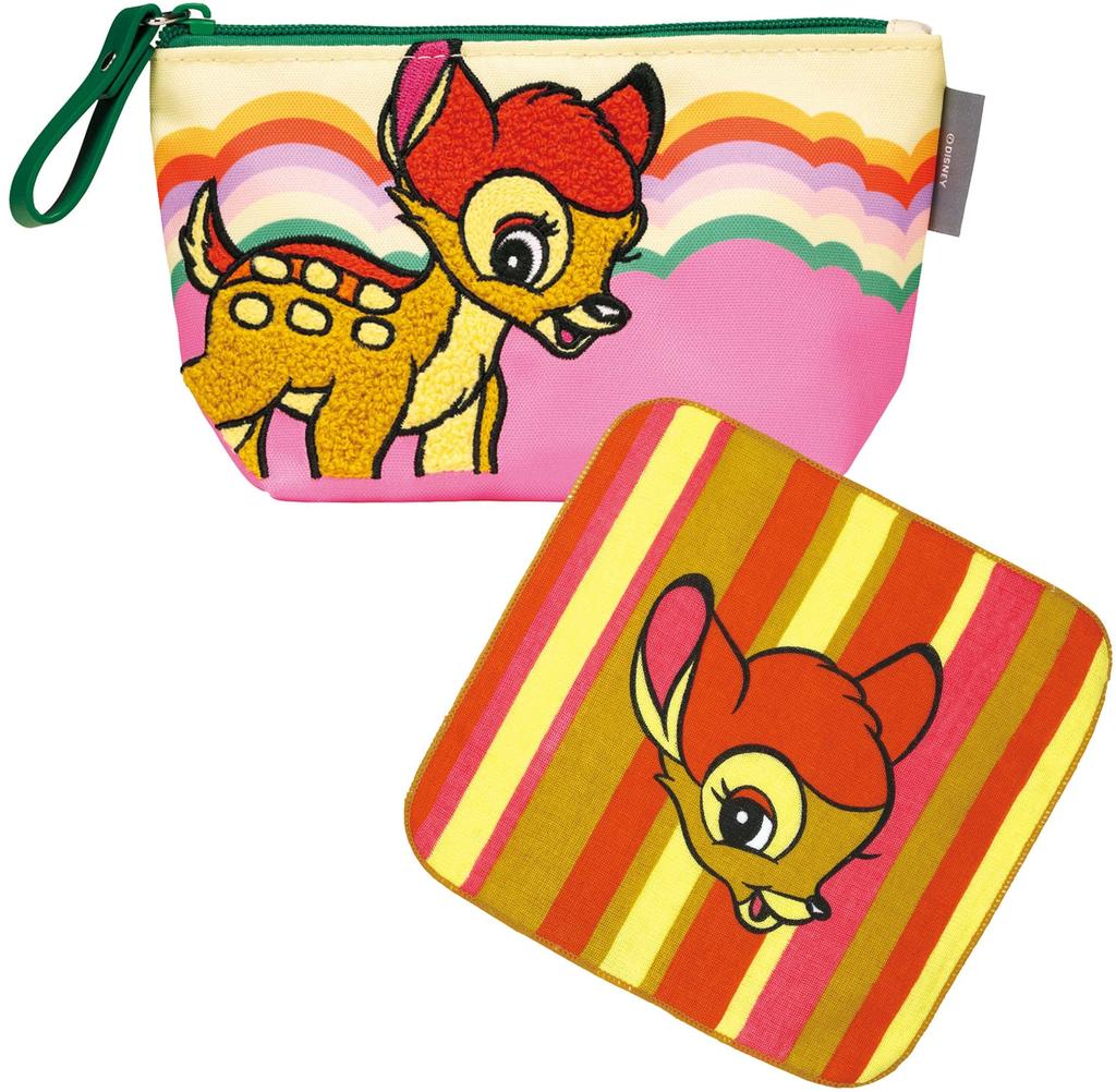 Skater Mini Towel Handkerchief Disney Retro Bambi MNT2-A