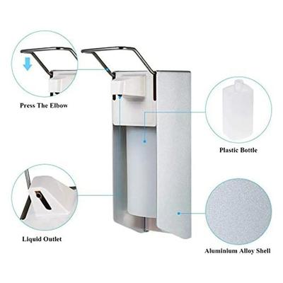 Wall Soap Dispenser Disinfection Dispenser Plastic Pump for Kitchen Bathroom Toilet Elbow Soap Dispenser 500ml