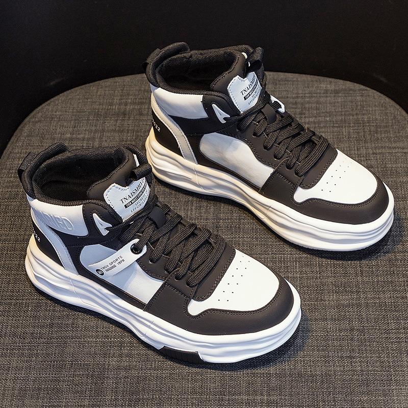 High-top shoes women's autumn and winter new versatile Internet celebrities thick-soled velvet warm dissolving bottom casual sports white shoes