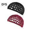 2 Pcs Nightcap Thick Yarn Crochet Elastic Hollow Out Net Multi-Purpose Mesh Cap for Sleeping Daily Wear Sleeping Hair Cap for Short To Medium Length