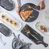 Bílé černé zlaté keramické nádobí a talíř pizza dezert steak nádobí dekorativní tác na jídlo jídelní sada porcelán