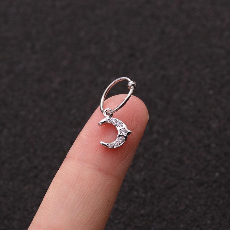 Piccolo Piercing Cartilagine Orecchini A Cerchio In Argento 925 Con Zirconia, Diametro 15 Mm, Ipoallergenici, Regalo Donna