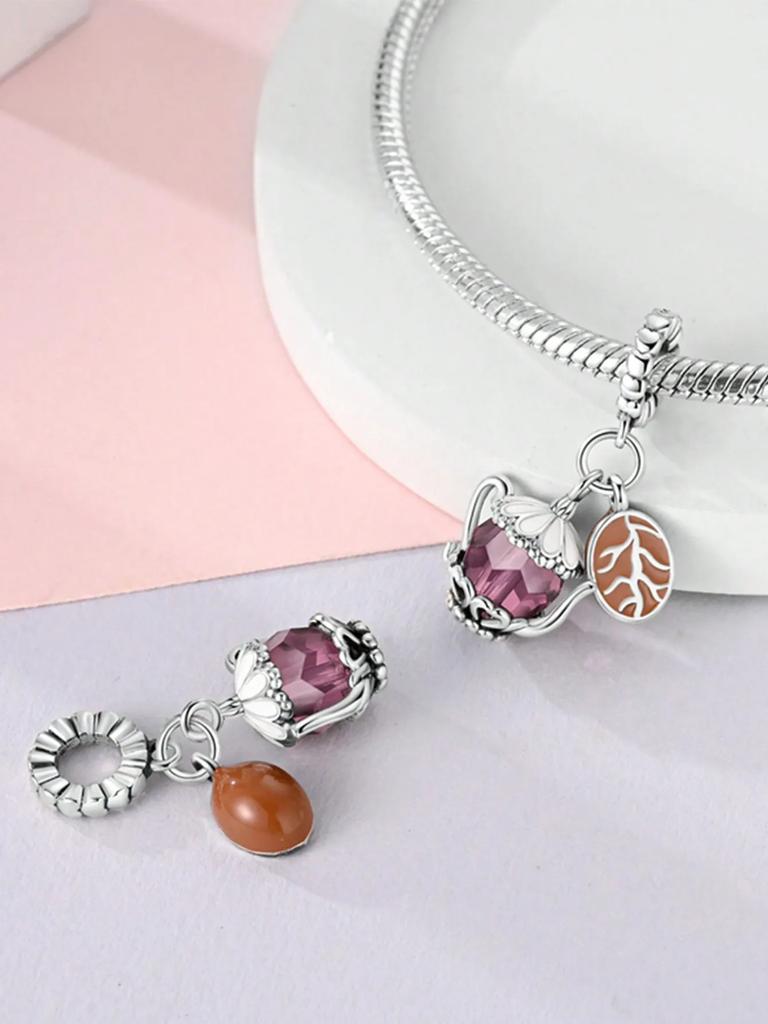 Charms Plata Copper Colors Pink Basketball Skirt Bicycle Beads Pendant For Original Bracelet For Women Diy Jewelry Love Gift