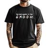 Im The Groom Bachelor Party Stag Groomsmen Getaway Wedding Blue And White Graphic T Shirts Streetwear Men