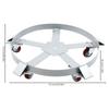 Q235 Steel Drum Dolly Cart with 5 Wheels for 55 Gallon Barrels, 1250 lb Capacity Heavy-Duty Barrel Mover