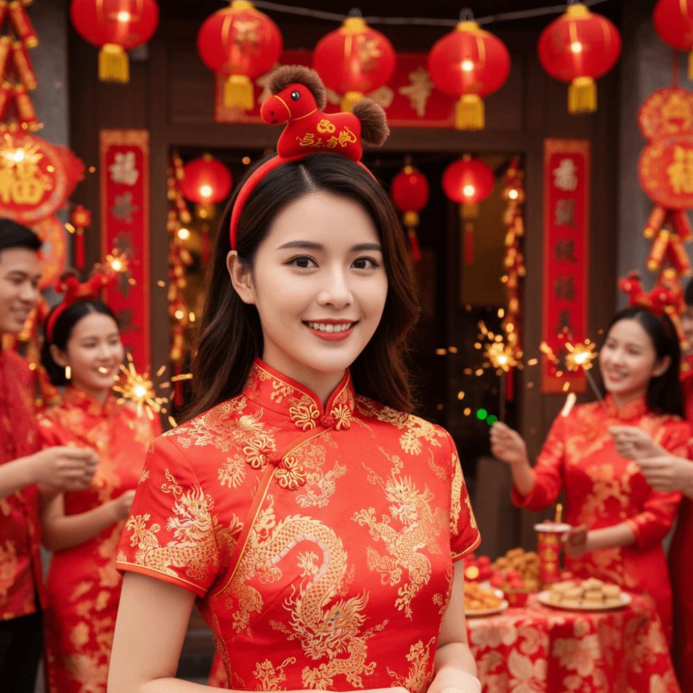 Mascot Horse Hairband Cartoon Plush Horse Headband Exquisite New Year Headband  Party Decoration