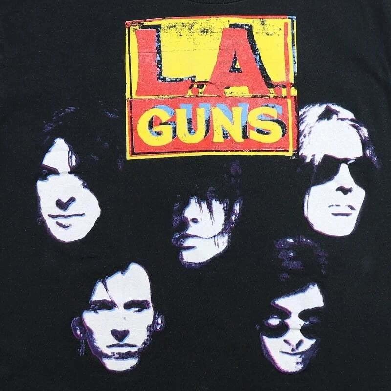 LA Guns Член группы Vampires Все размеры Черная рубашка с коротким рукавом E254 L