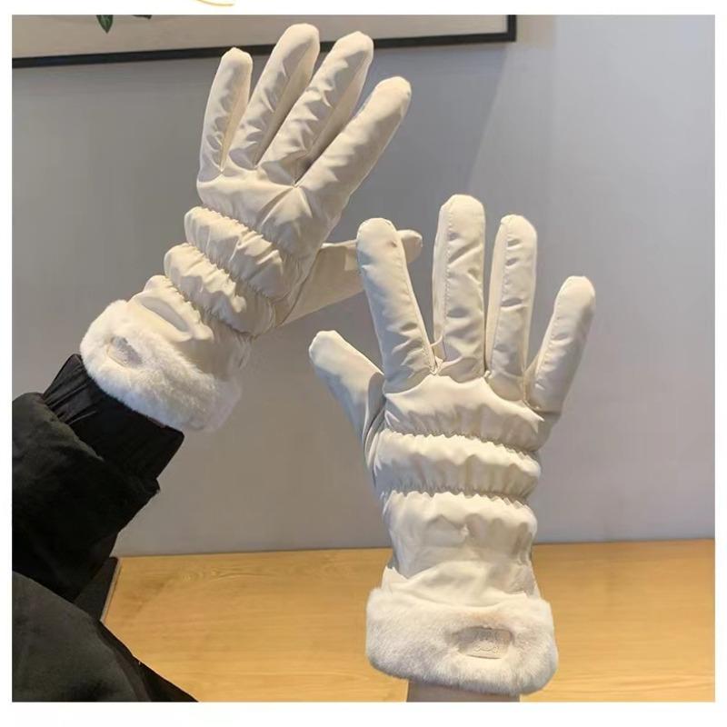 Winter Neue Damen Mode Handschuhe Winter Warme Winddichte Wasserdichte Handschuhe mit Plüschfutter Für Kaltes Wetter Outdoor-Sport