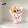 Decorative Faux Flowers Mini Fake Sunflower Bouquet Handcrafted Artificial Soap Carnation Rose Floral Decoration Handmade Valentine's Day Anniversary