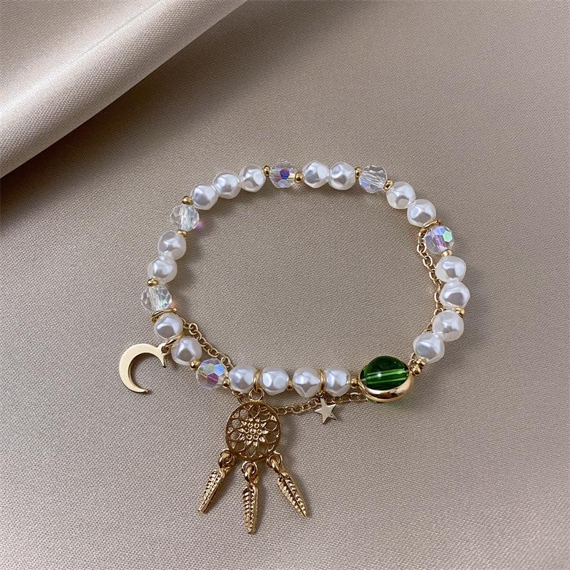 Classic Fashion Butterfly Pearl Pendant Bracelet For Women Exquisite Lucky Cuff Bracelet Anniversary Gift Luxury Jewelry New