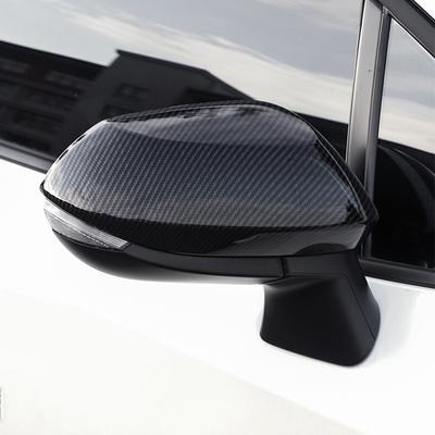 For Mazda 2 Hybrid Version 2024 ABS Carbon Black Door Rearview Mirror Shell Frame Decorative Cover Trims Car Styling Accessories