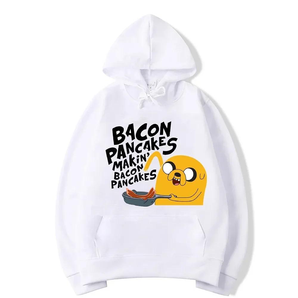 Adventure Time Animation TV Series Jake Cartoon Pattern Pullover for Men and Women Harajuku Fashion Street Harajuku