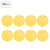 50 ks Jednobarevné duté míčky na golf pro nácvik proudění vzduchu, Vnitřní golfové míčky pro děti (Žlutá)