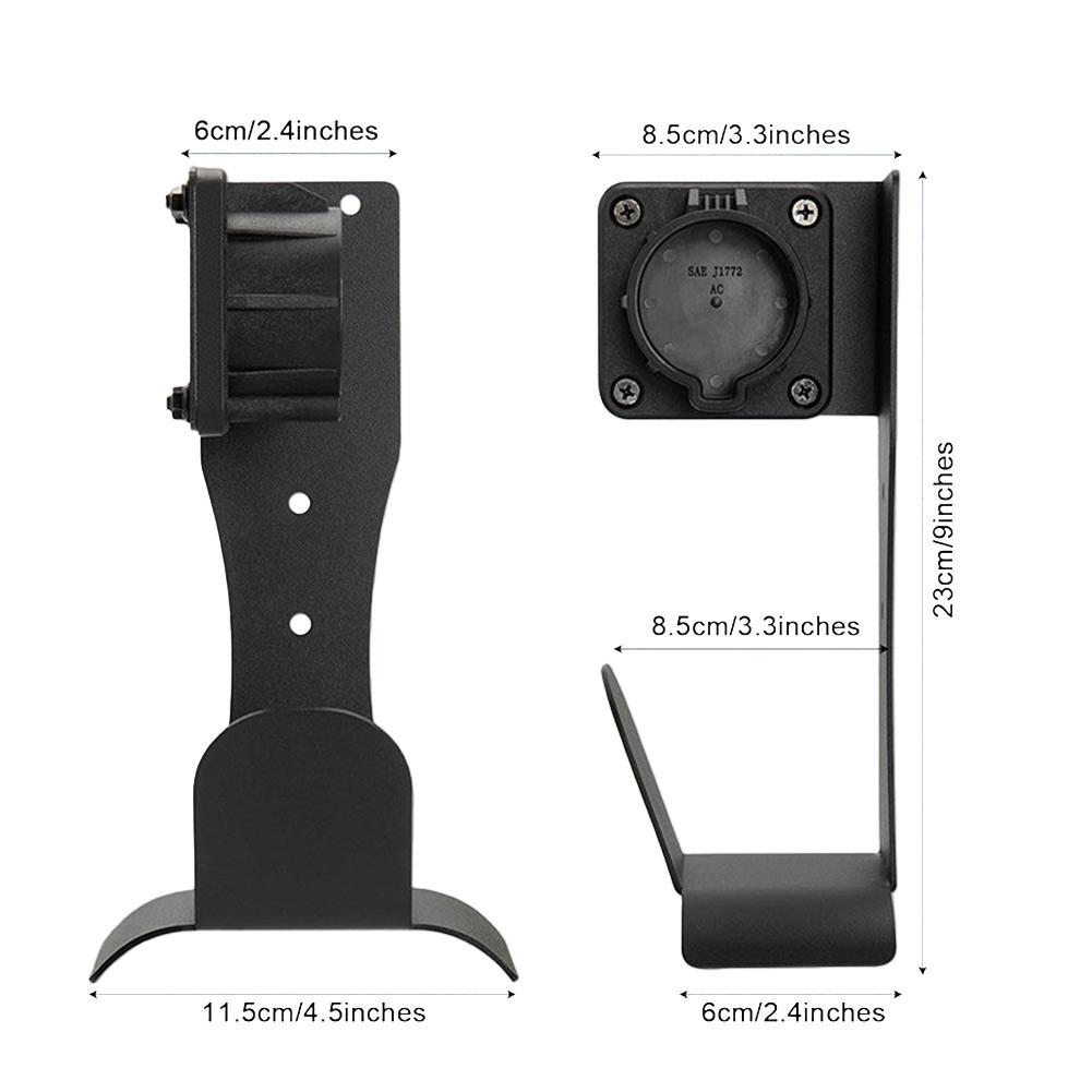 1 Pack EV Charger Cable Holder For J1772 Stainless Steel With Wall Mount Organizer Electric Vehicle Holder With Secure Fit