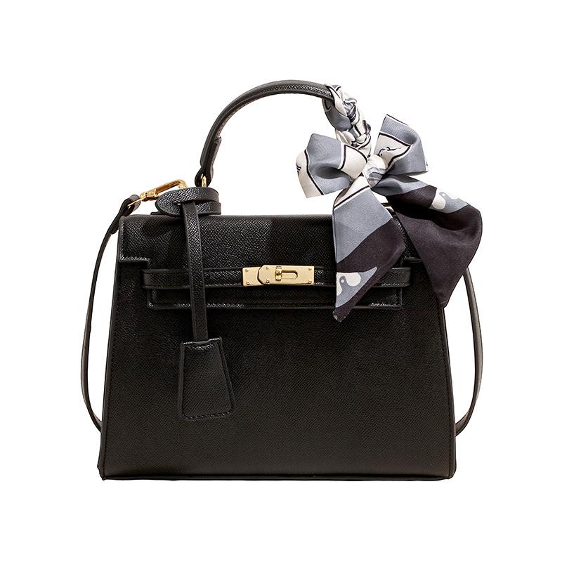 2026 Mori Cute Lychee Textured Niche Shoulder Bag - Women's Summer Small Square Handheld Kelly Bag