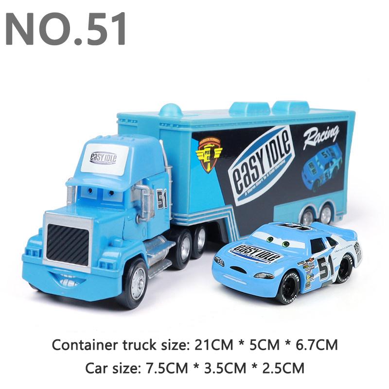Pixar Cars Truck Model Car 1/55 Die Casting Eugene Carbureski Container Trucks Racing Toy Birthday Gifts Kids Toys Collectibles