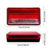 2Pcs 12-24V LED Flowing Trailer Truck Tail Light Rear Lights Turn Signal Brake Reverse Signal Lamp for Camper Caravan RV Tractor