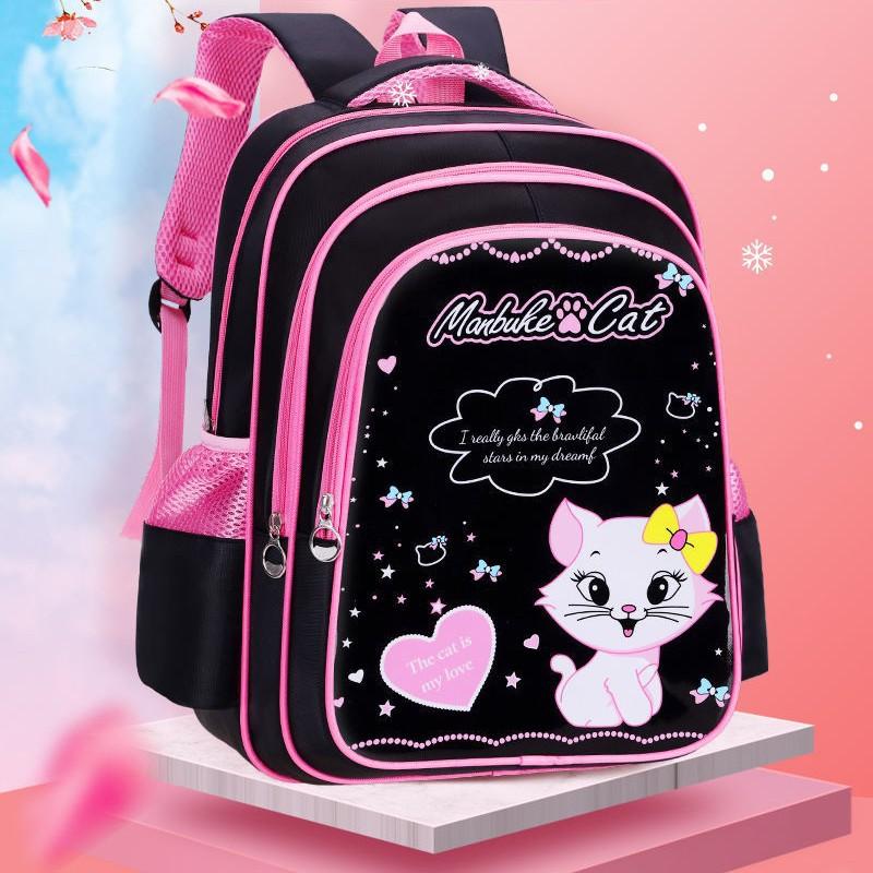Disney 1-6th Grade Children s Schoolbag Girl Mary Cat Schoolbag Small Cartoon Schoolbag Children s Schoolbag Set small  layer