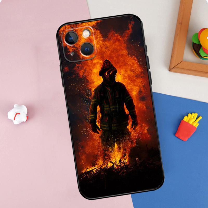 

Firefighter Heroes Fireman Phone Case For iPhone 16 Pro Max 11 12 13 14 15 Pro Max Mini XR 15 16 Plus 16e Cover Shell iPhone 12