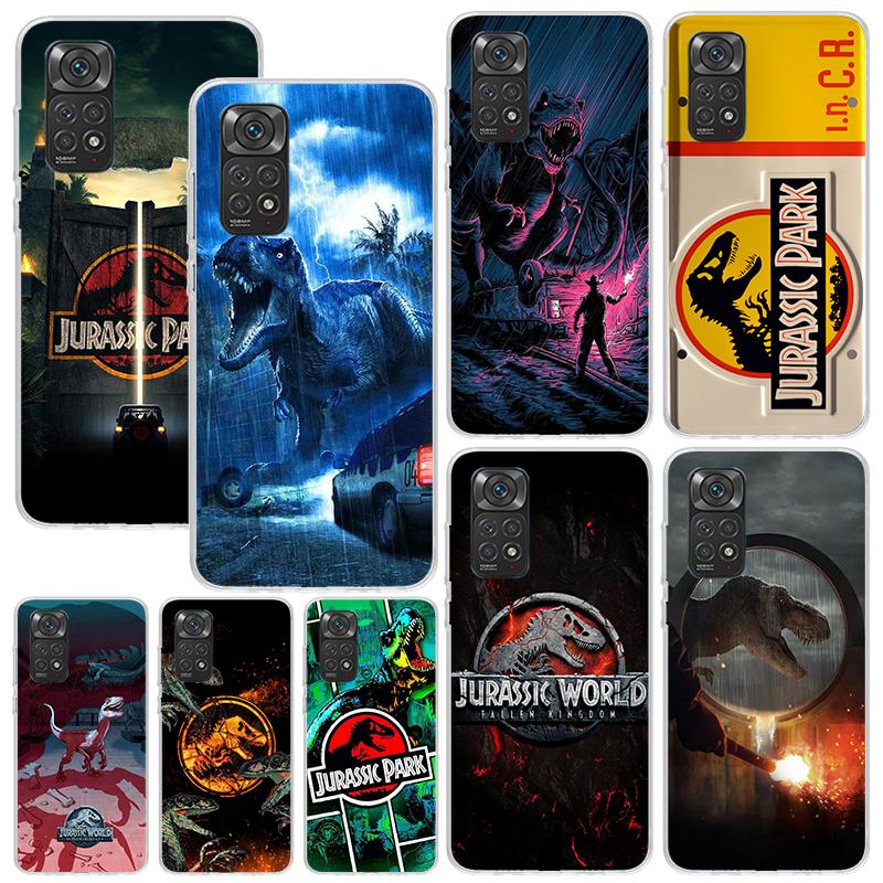 Jurassic Park Dinosaur World Phone Case For Xiaomi Redmi Note 13 14 12S 11S 10S 12 11E 10 Pro Plus 11T 9S 9 8T 8 7 Art Fundas Ba