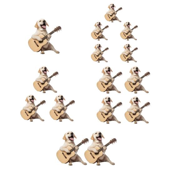 Lufterfrischer-Clips Niedlicher Gitarren-Hund Auto-Lüftungsschlitz-Clip 2D Armaturenbrett-Dekor für Hundeliebhaber Einfacher Clip-On Leichter Neuheitsartikel für Autoinnenraum