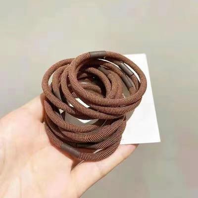 10 Pezzi Elastico per Capelli Tinta Unita Spesso Alta Elasticità per Donne Ragazze Elastico Porta Coda di Cavallo Elastico Accessori per Capelli