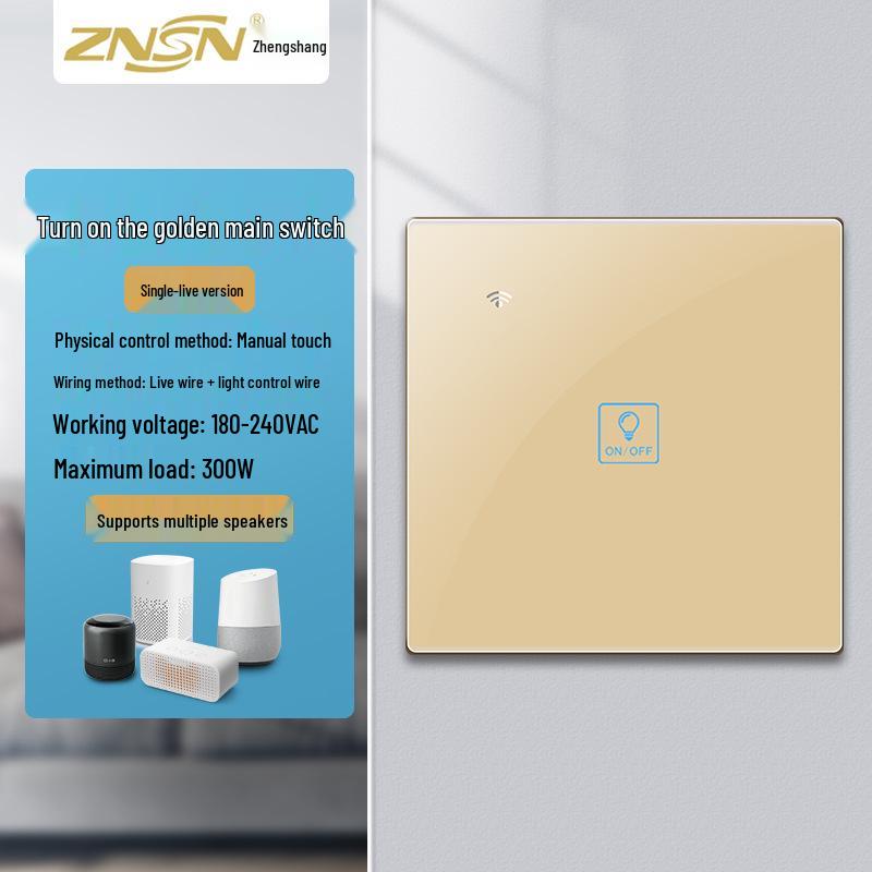 Zhengshang C4 Smart WiFi Graffiti Switch with Voice Control for Alexa/Google, EU Standard