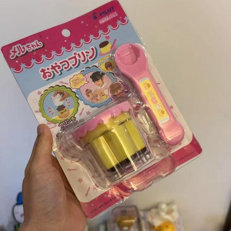 Feeding Pudding Feeding Toy Cute Pink Jelly Strawberry Pudding Set Desktop Ornament Ornaments Models For Kids Girls Funny