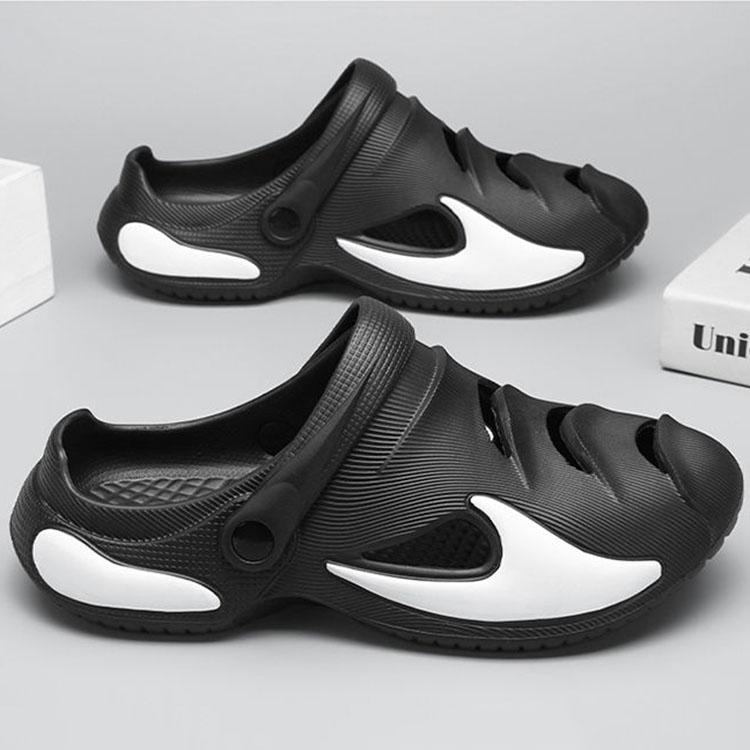 Cave Shoes Men's Summer Outer Wear Beach Anti-slip Slippers Thick Bottom Super Soft Wrapped Toe Sandals Dual Purpose