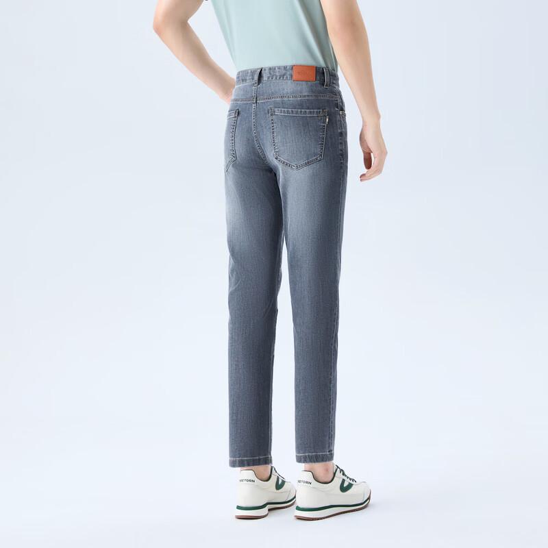 Seven Men's Classic Washed Slim-Fit Cropped Jeans
