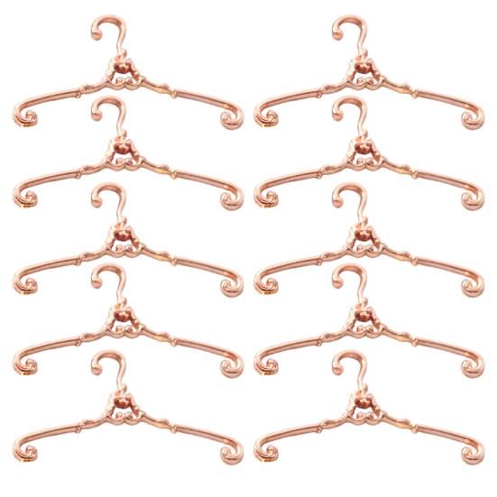 10Pcs DIY Dollhouse Miniatures Vintage Decoration Alloy Durable 1:12 Miniature Clothes Racks Accessories Cosplay Toy