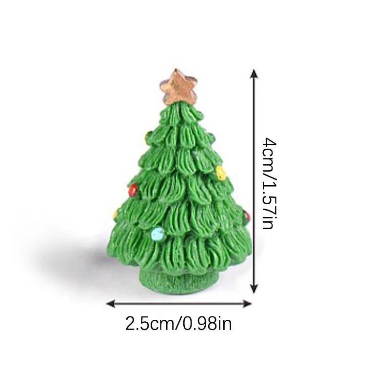 Creative Christmas Tree Garden Micro Landscape Accessories Various Christmas Tree Ornaments Resin Crafts Cute Home Decoration