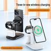 3-in-1 Wireless Charger: Magnetic Stand & 25W Fast Charging for Apple