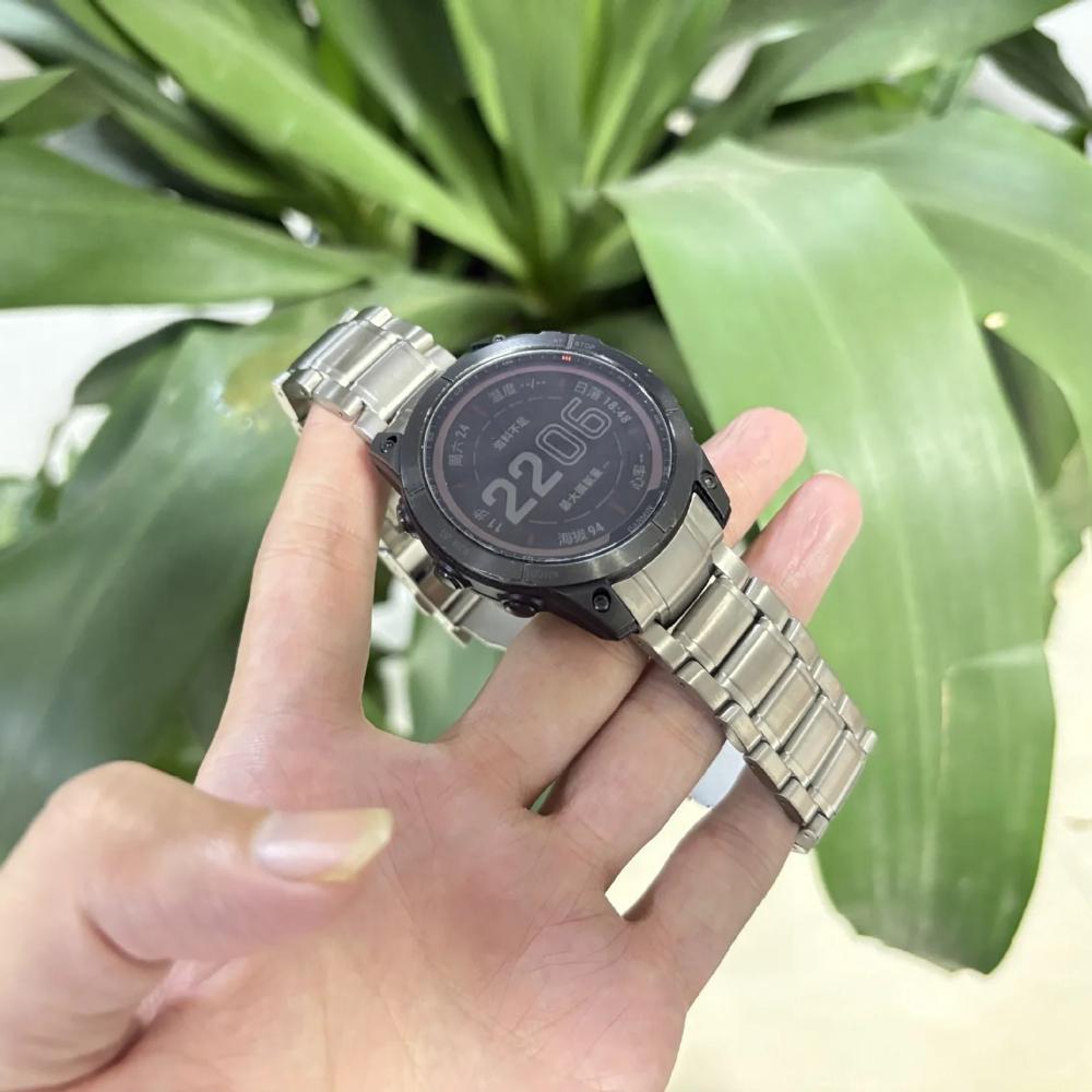 Titanarmband für Garmin MARQ Serie Uhrenarmband Aviator 22mm Armband für Quatix 8 / Fenix 7 Schnellverschluss-Adapter Armband