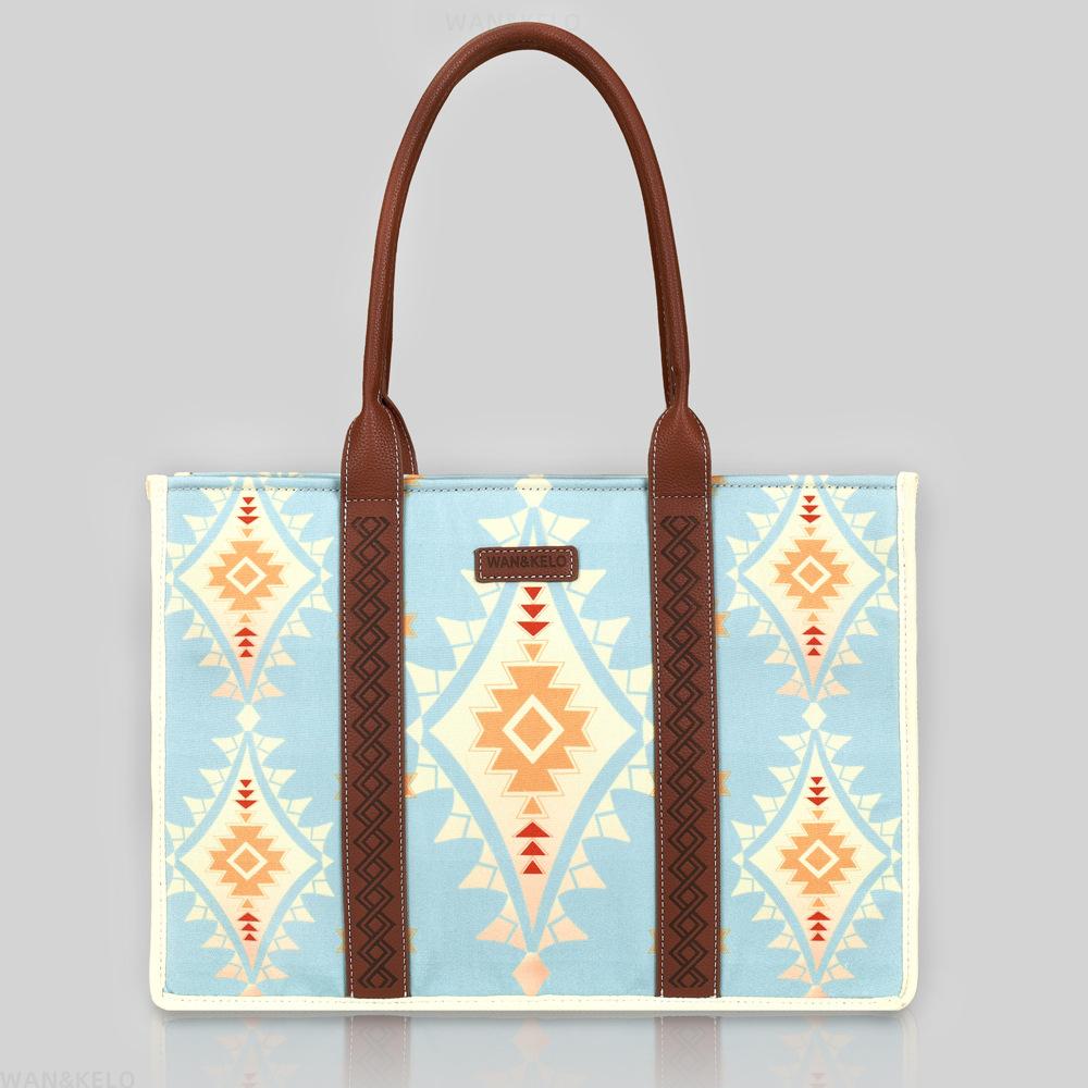 Women's European and American Style Bohemian Large-capacity Tote Bag, Canvas Bag, Crossbody Bag