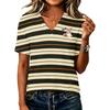 Women's V-Neck Loose Fit Halloween Print T-Shirt for Casual Wear