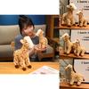 Plush Giraffe Animal Toy With Short Pile Fabric For Kids Room Decor